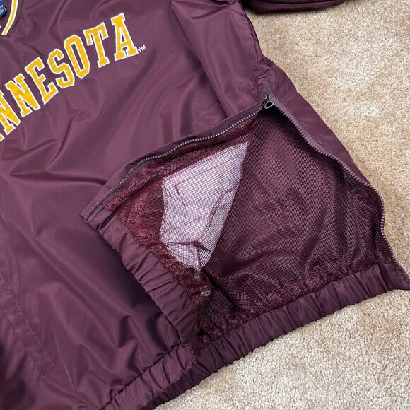G III MINNESOTA GOPHERS JACKET V NECK MAROON YELLOW SIZE XXL WINDBREAKER - Picture 5 of 9